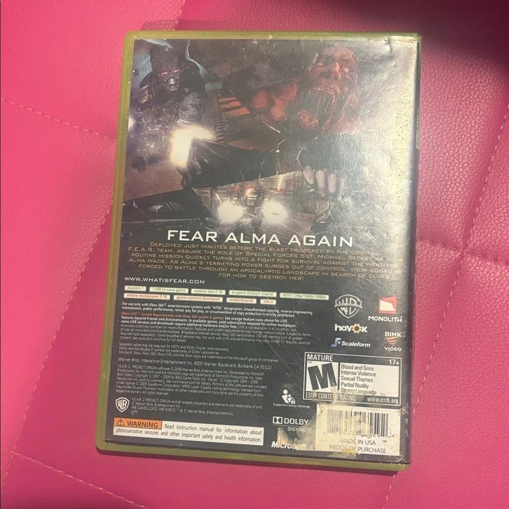 Fear 2: Project Origin XBOX 360 Complete CIB Tested